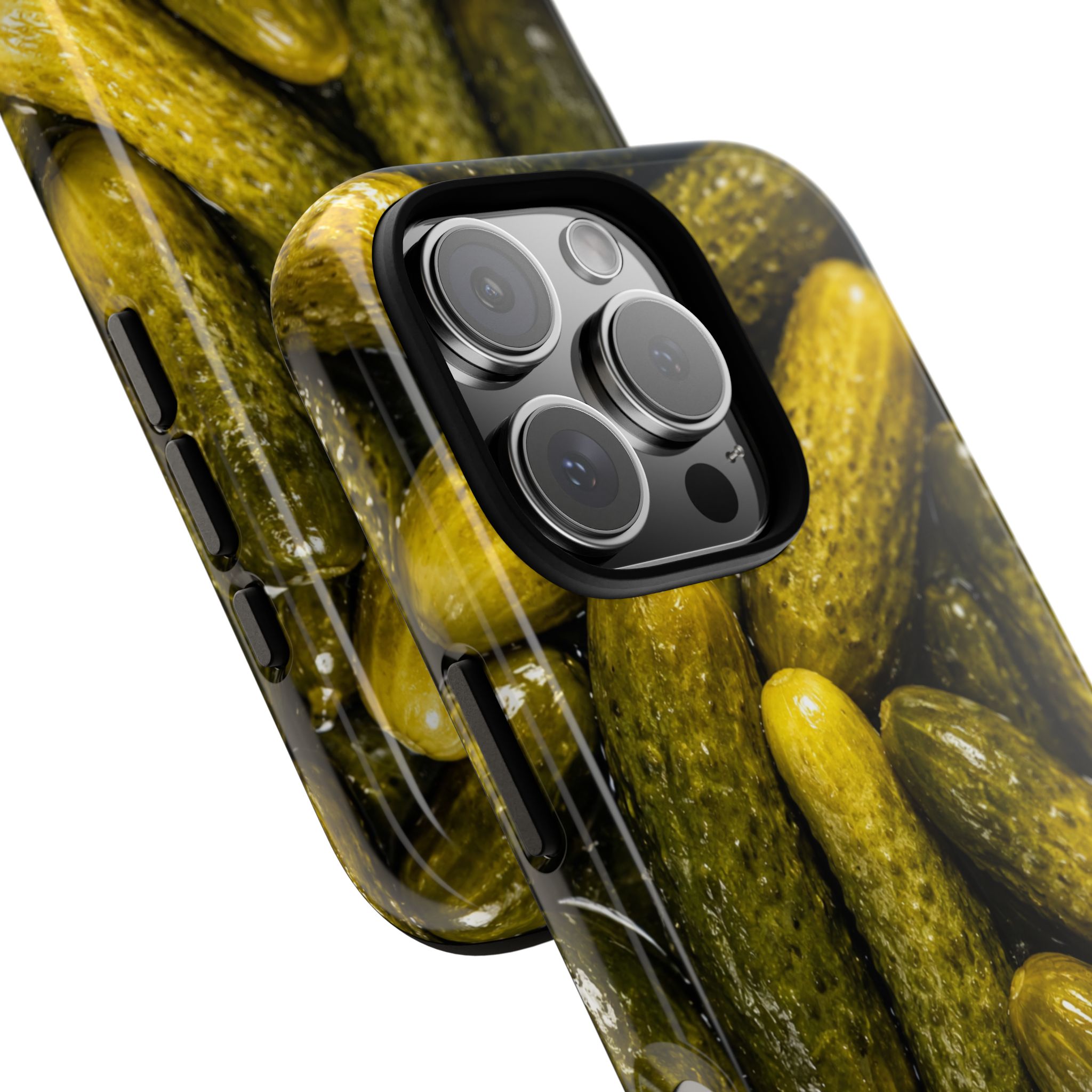 Pickle Pattern iPhone Case — Novelty Pickles Design Protective Case - Image 116