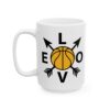 Love Basketball Arrows Basketball Mug – Basketball Fan Coffee Mug – 11oz/15oz Ceramic Mug