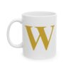 14049757412688886181_2048.jpeg Gold Letter W Monogram Mug – Gold Initial Alphabet Coffee Mug – 11oz/15oz Ceramic Mug