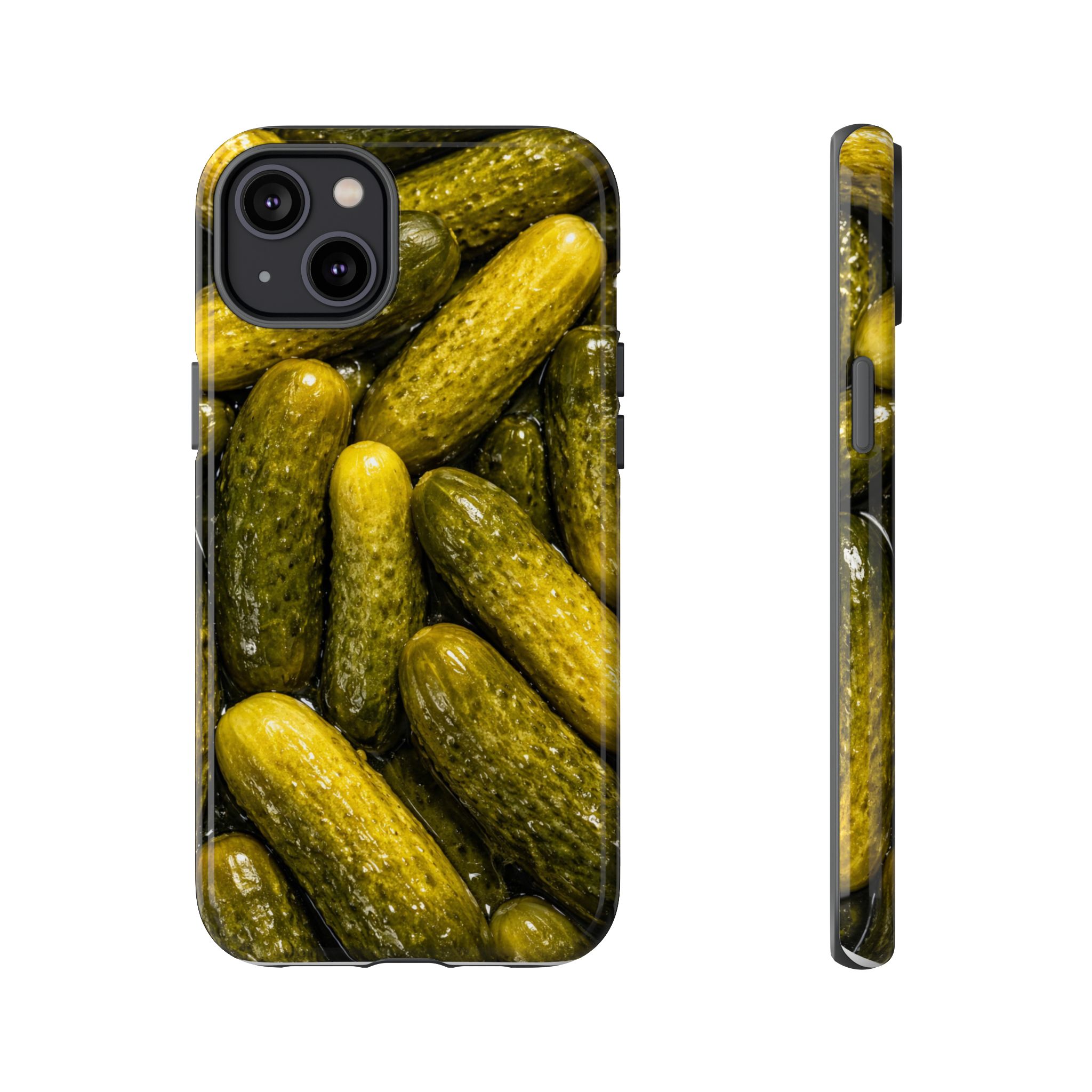 Pickle Pattern iPhone Case — Novelty Pickles Design Protective Case - Image 59