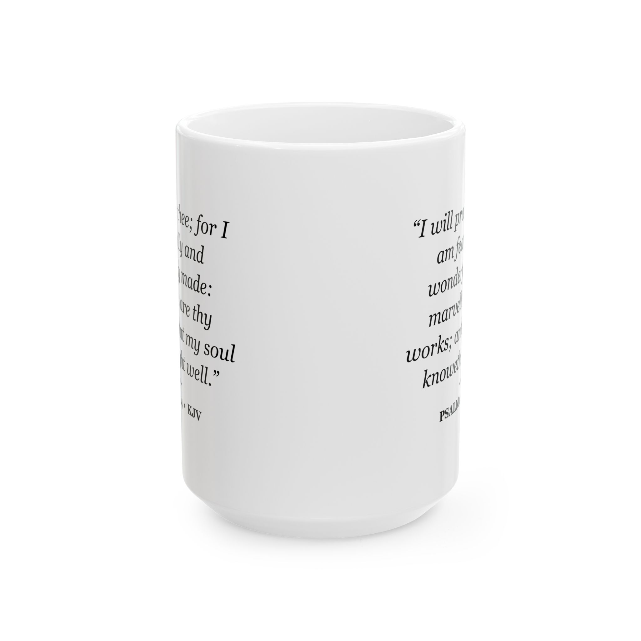 Psalm 139:14 Bible Verse Mug – KJV Scripture Coffee Mug – 11oz/15oz Ceramic Mug - Image 5