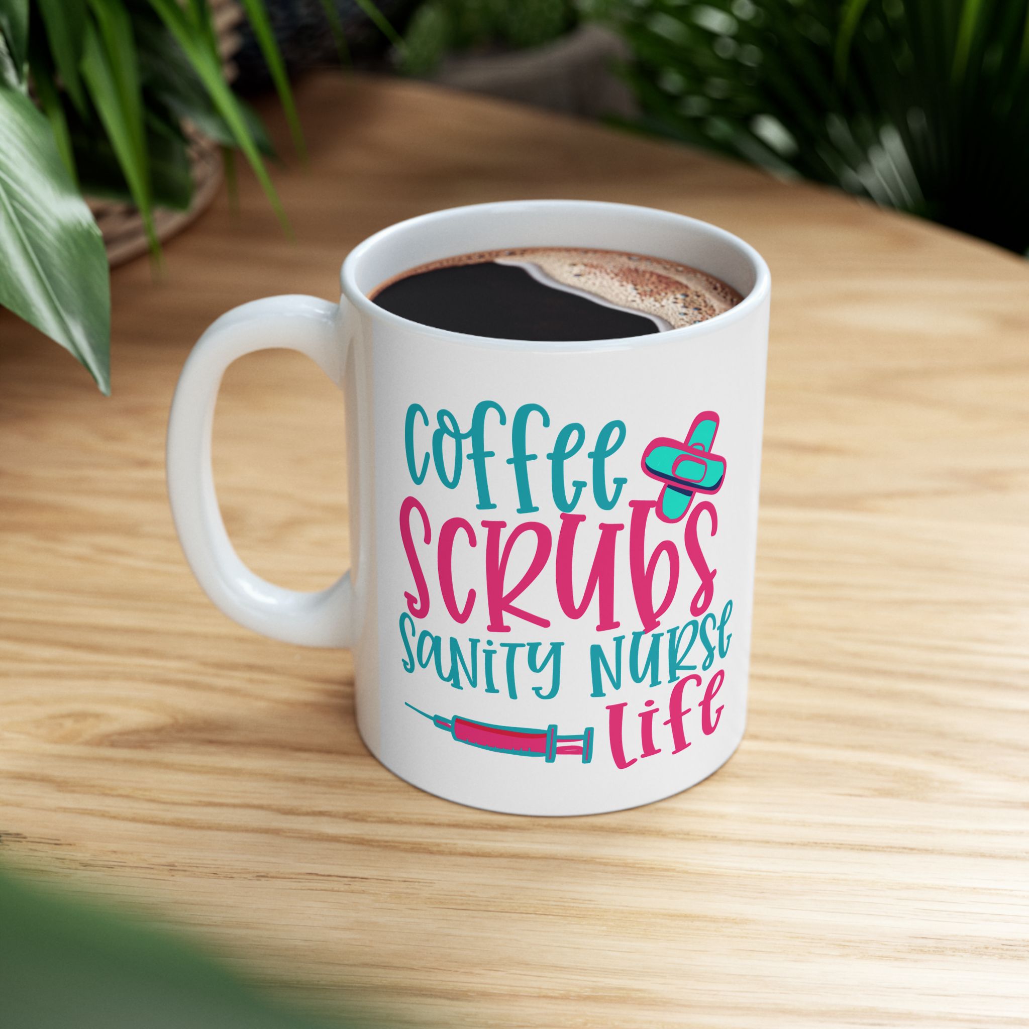 Coffee Scrubs Sanity Nurse Life – Medical Coffee Mug – 11oz/15oz Ceramic Mug - Image 5
