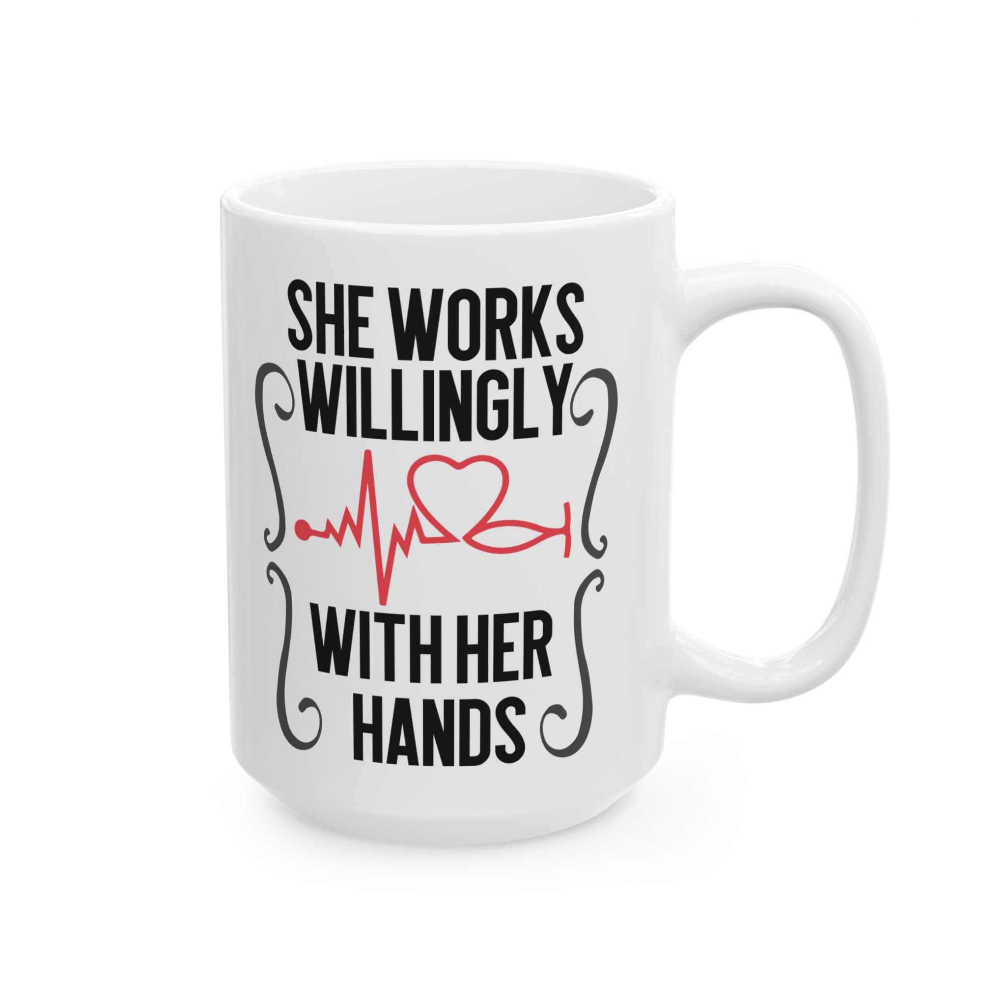 She Works Willingly With Her Hands– Medical Coffee Mug – 11oz/15oz Ceramic Mug - Image 6