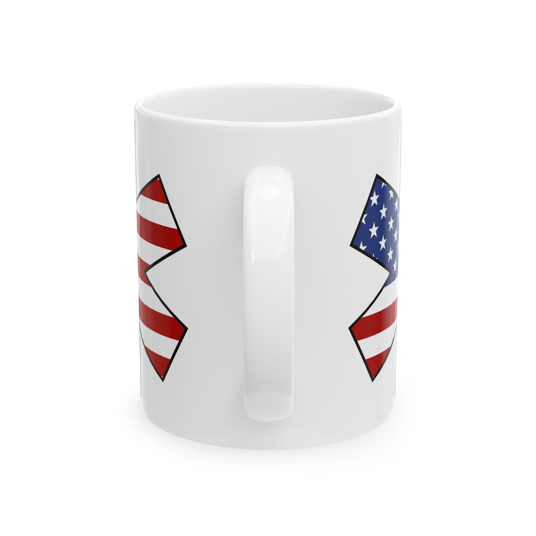 US Flag w/Staff Of Life – Medical Coffee Mug – 11oz/15oz Ceramic Mug - Image 4