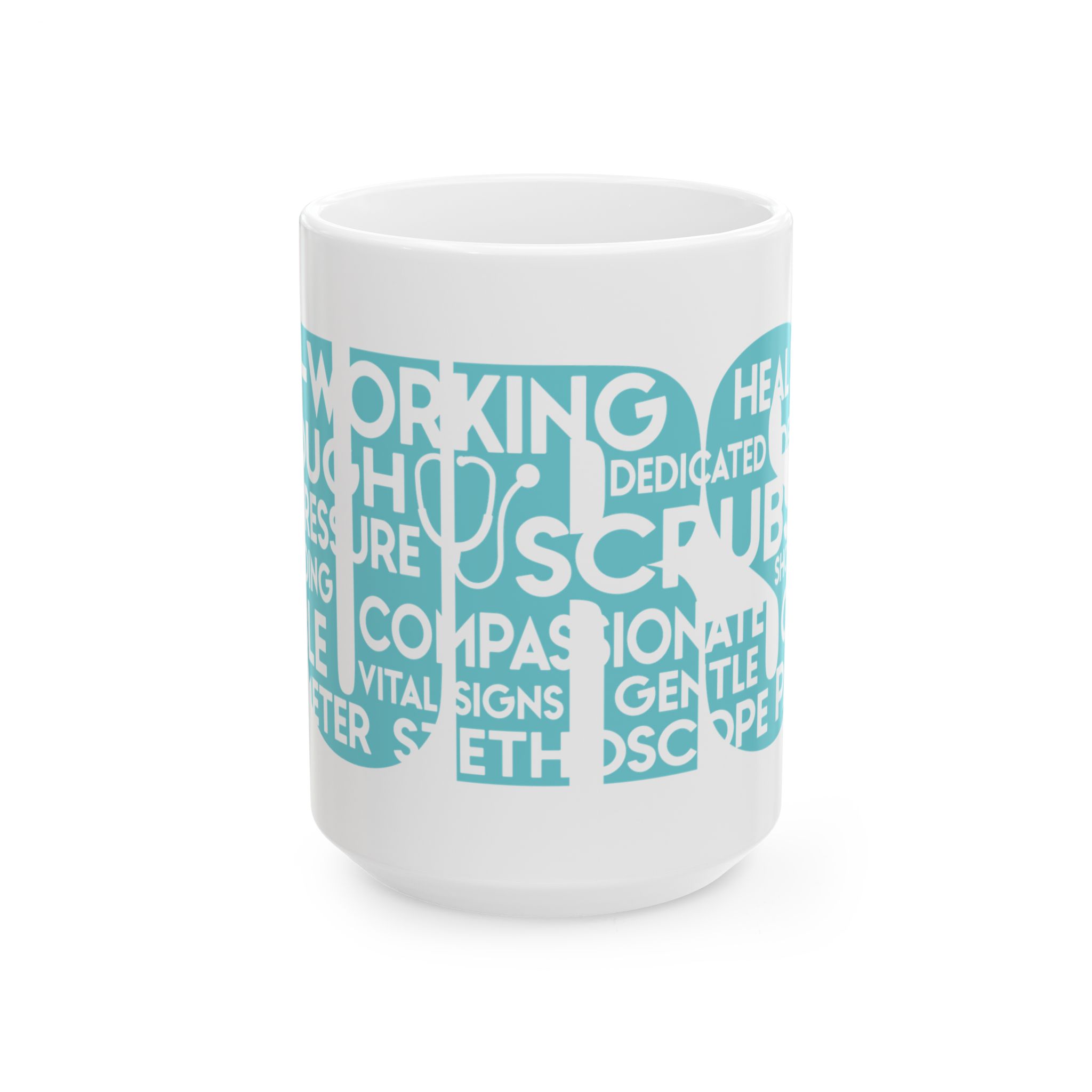 Nurse (wordart) – Medical Nurse Coffee Mug – 11oz/15oz Ceramic Mug - Image 7