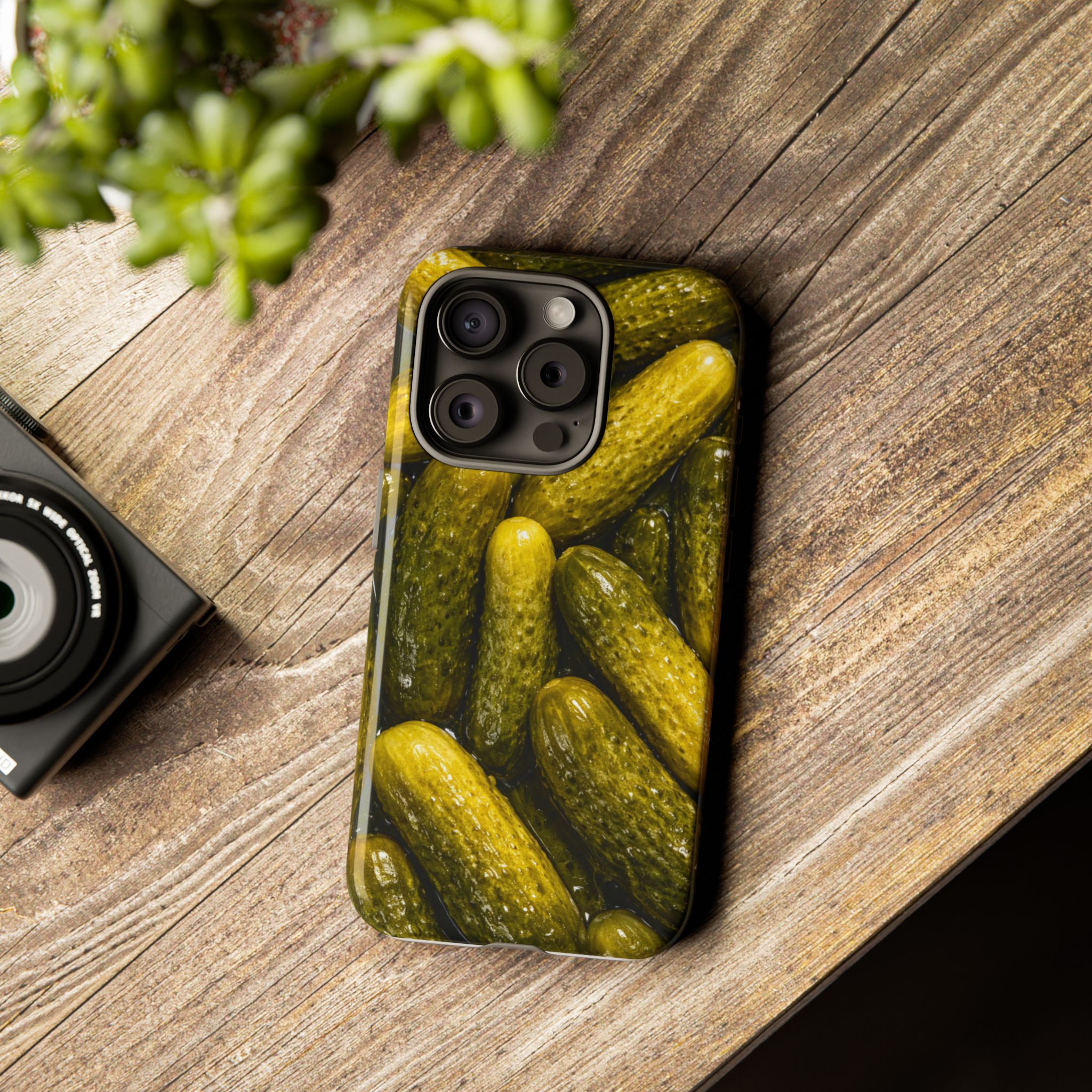 Pickle Pattern iPhone Case — Novelty Pickles Design Protective Case - Image 89