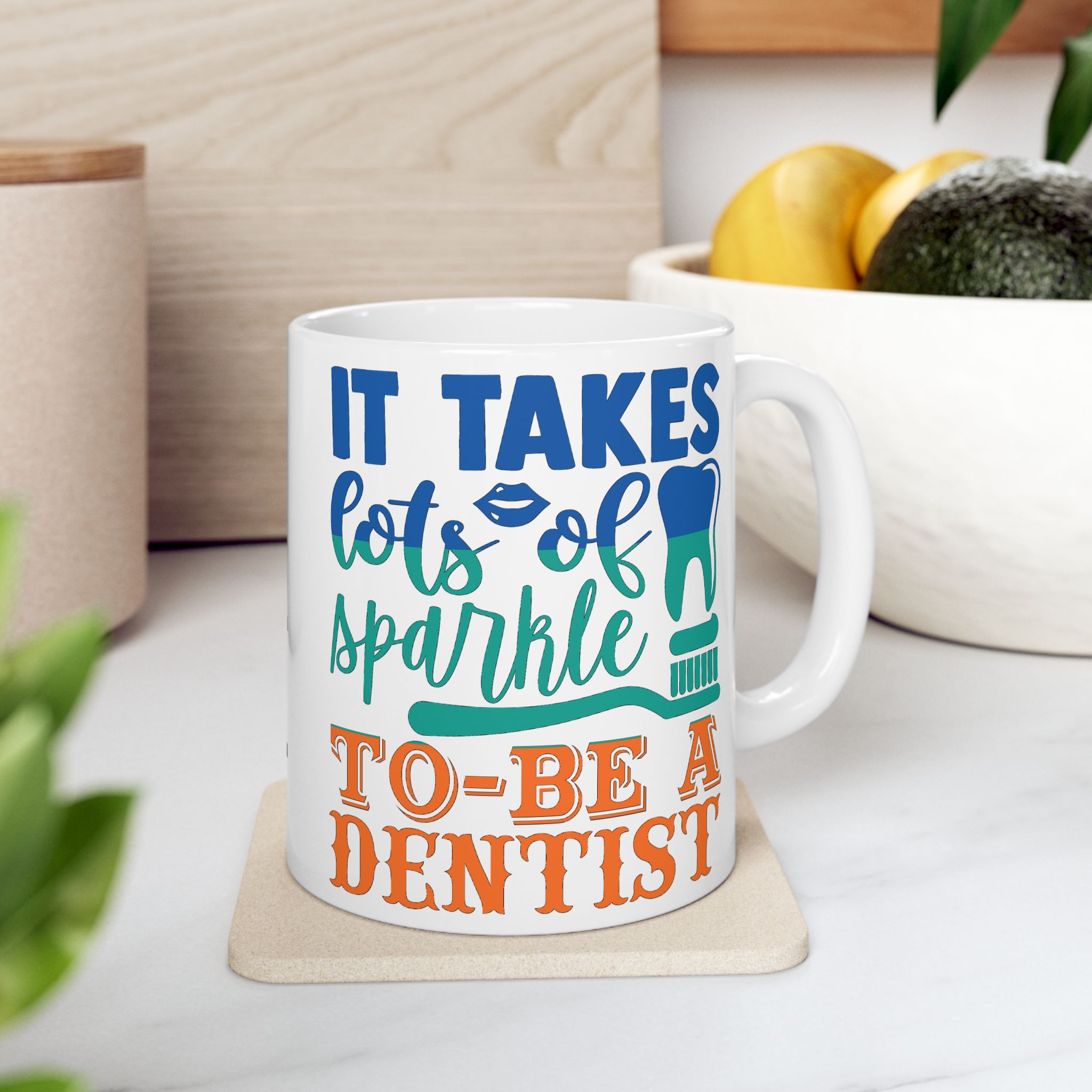 Personalized Dentist Mug – "It Takes A Lot of Sparkle To Be A Dentist" Ceramic Coffee Cup (11oz/15oz) - Image 5