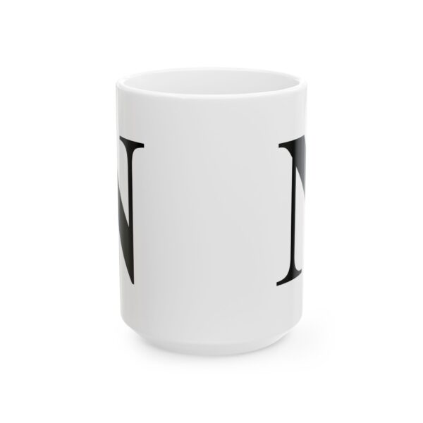 14629296349270474735_2048.jpeg Letter N Monogram Mug – Initial Alphabet Coffee Mug – 11oz/15oz Ceramic Mug
