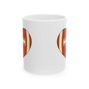 Football Heart Football Mug – Football Fan Coffee Mug – 11oz/15oz Ceramic Mug