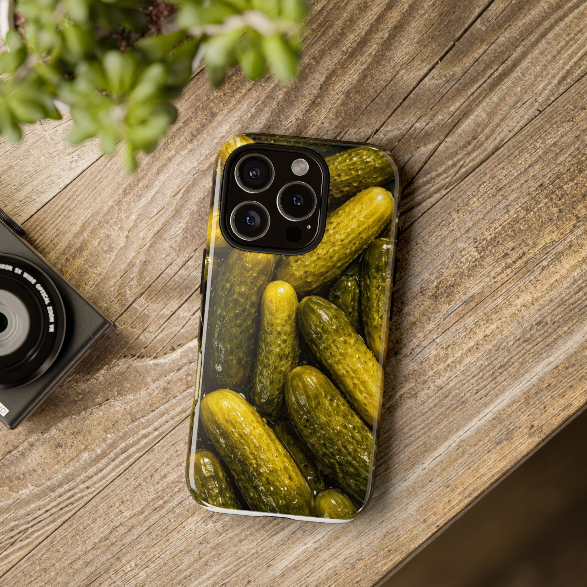 Pickle Pattern iPhone Case — Novelty Pickles Design Protective Case - Image 118