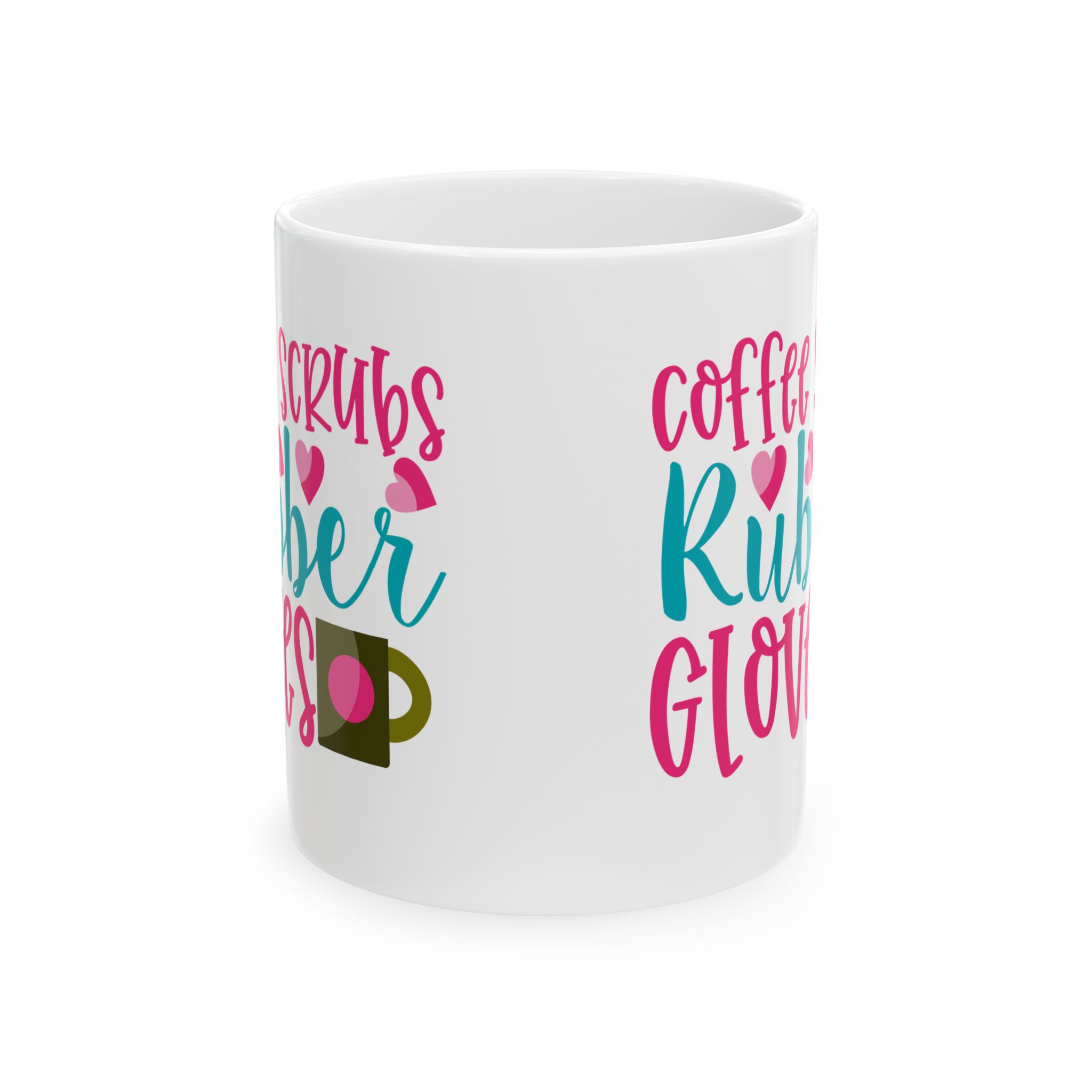Coffee Scrubs Rubber Gloves – Medical Coffee Mug – 11oz/15oz Ceramic Mug - Image 2