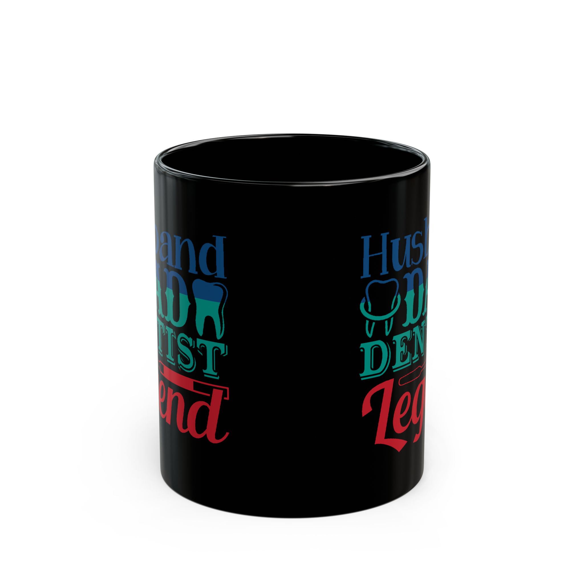 Dentist Husband Dad Legend Mug — Black Coffee Cup for Proud Dental Dads - Image 2