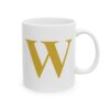 1495003695064611912_2048.jpeg Gold Letter W Monogram Mug – Gold Initial Alphabet Coffee Mug – 11oz/15oz Ceramic Mug