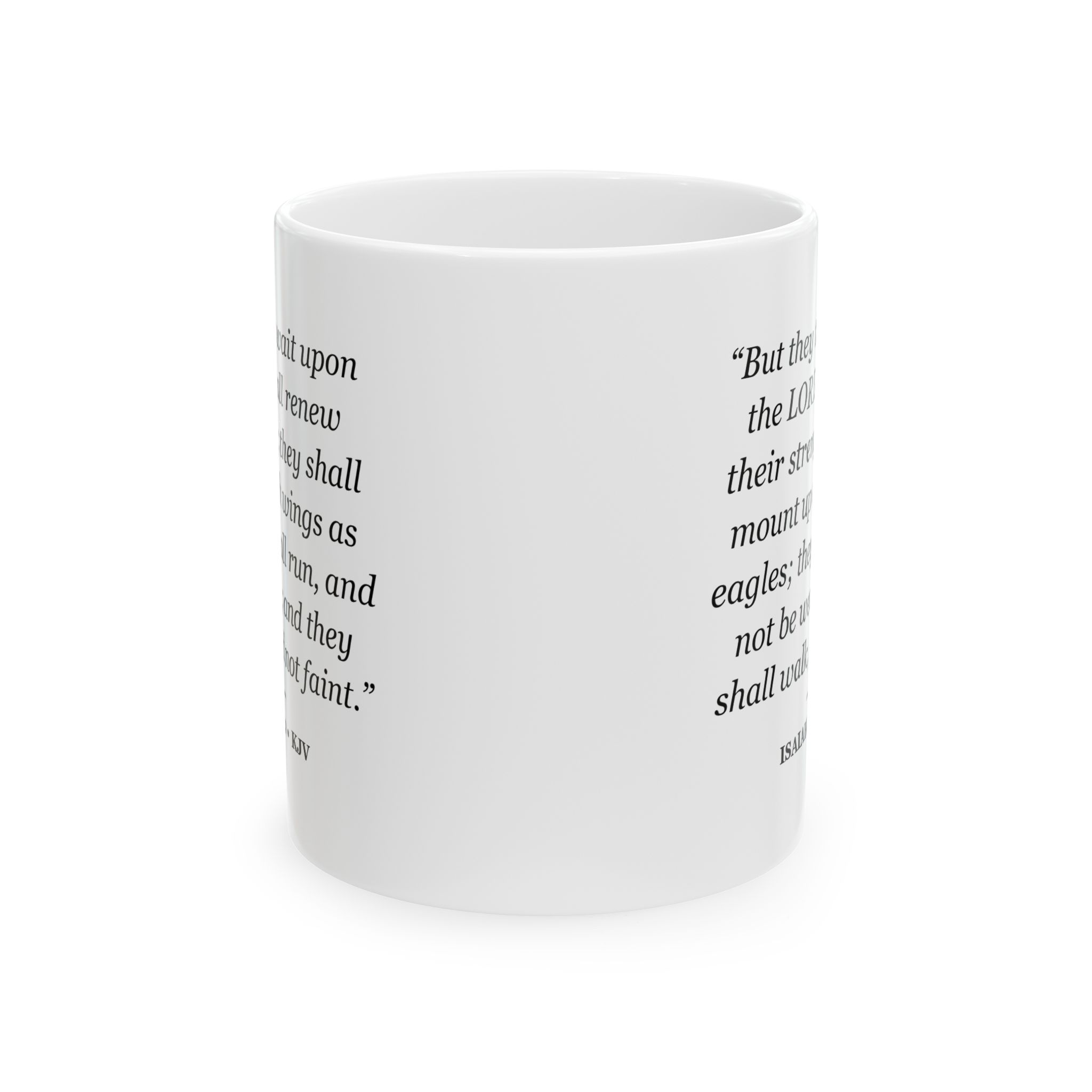 Isaiah 40:31 Bible Verse Mug – KJV Scripture Coffee Mug – 11oz/15oz Ceramic Mug - Image 2