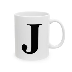 14990657796791635993_2048.jpeg Letter J Monogram Mug – Initial Alphabet Coffee Mug – 11oz/15oz Ceramic Mug