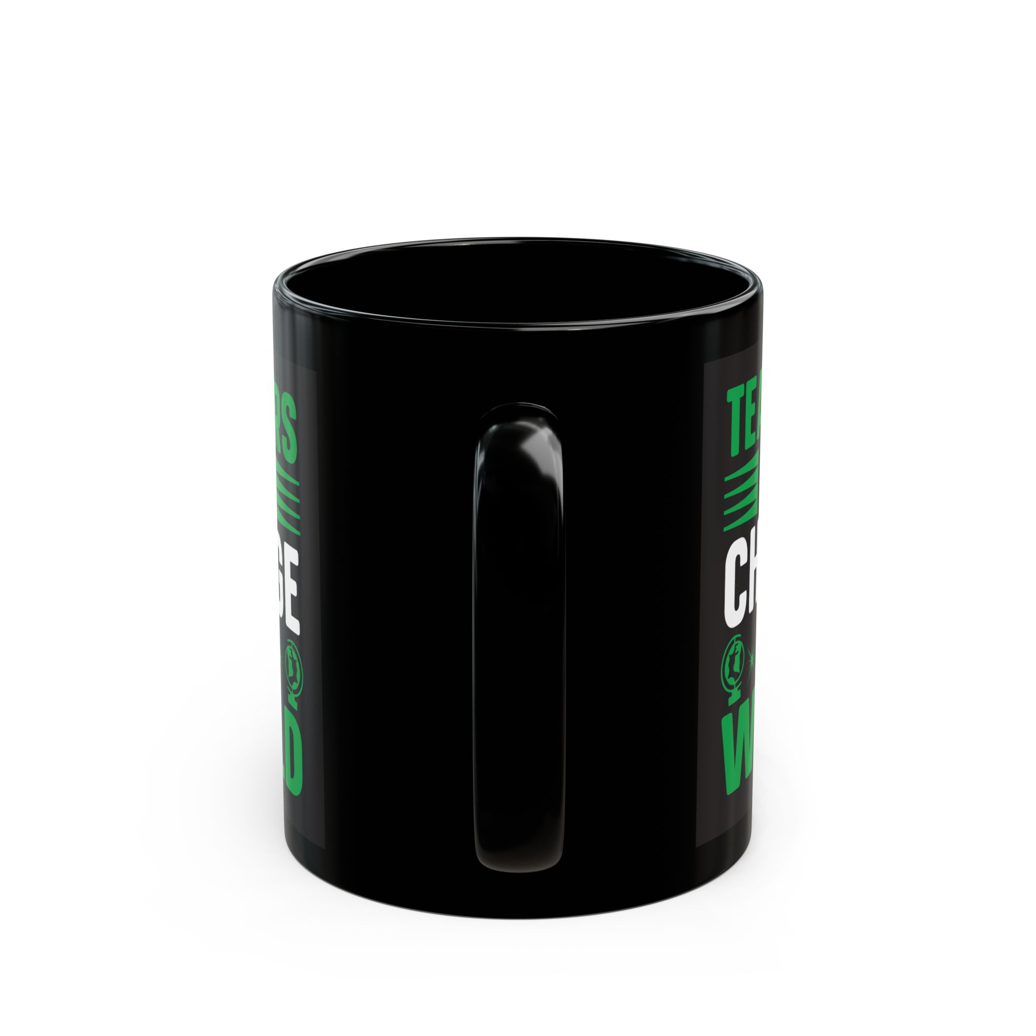 Teacher Appreciation Mug "Teachers Can Change the World" Black Mug — Coffee Cup (11oz/15oz) - Image 4