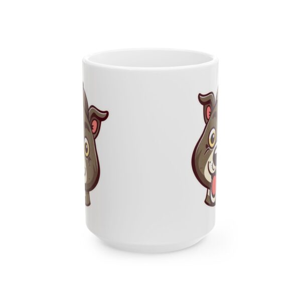 15089687794564032272_2048.jpeg Pit Bull Face Sticker Dog Lover Mug – Cute Cartoon Puppy Coffee Mug – 11oz/15oz Ceramic Mug