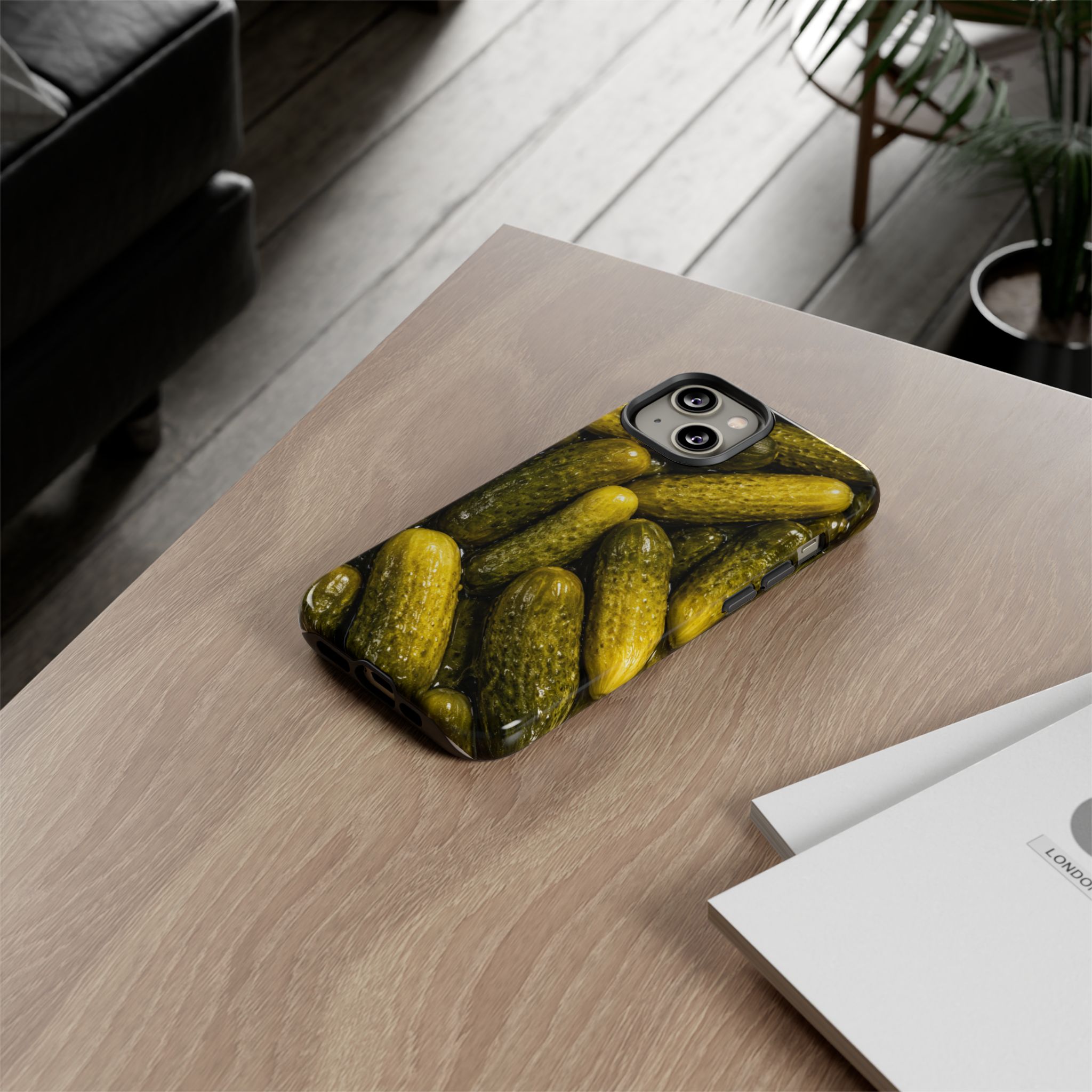 Pickle Pattern iPhone Case — Novelty Pickles Design Protective Case - Image 46