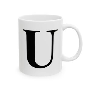 15421846379240392554_2048-1.jpeg Letter U Monogram Mug – Initial Alphabet Coffee Mug – 11oz/15oz Ceramic Mug