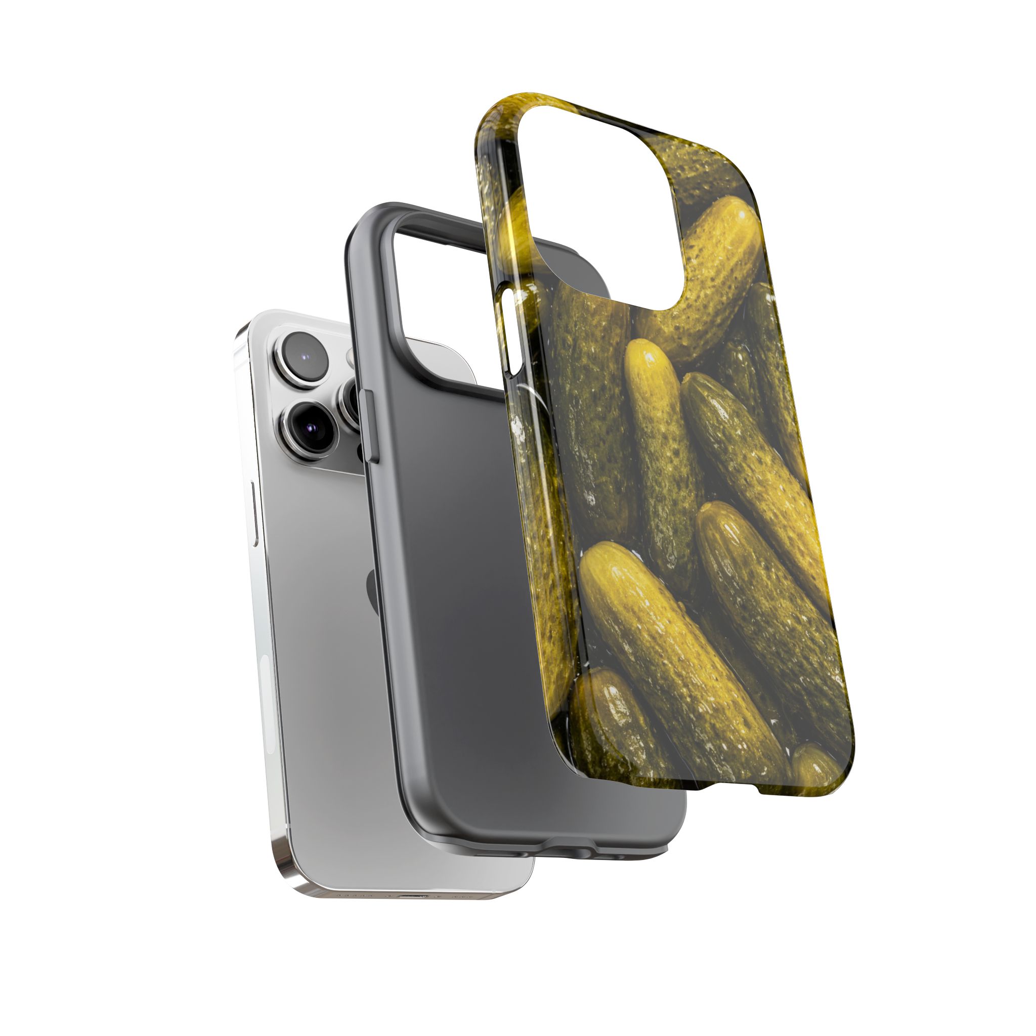 Pickle Pattern iPhone Case — Novelty Pickles Design Protective Case - Image 53
