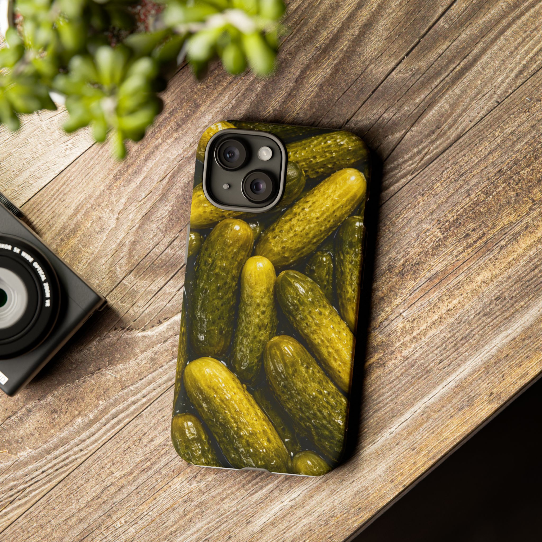 Pickle Pattern iPhone Case — Novelty Pickles Design Protective Case - Image 80