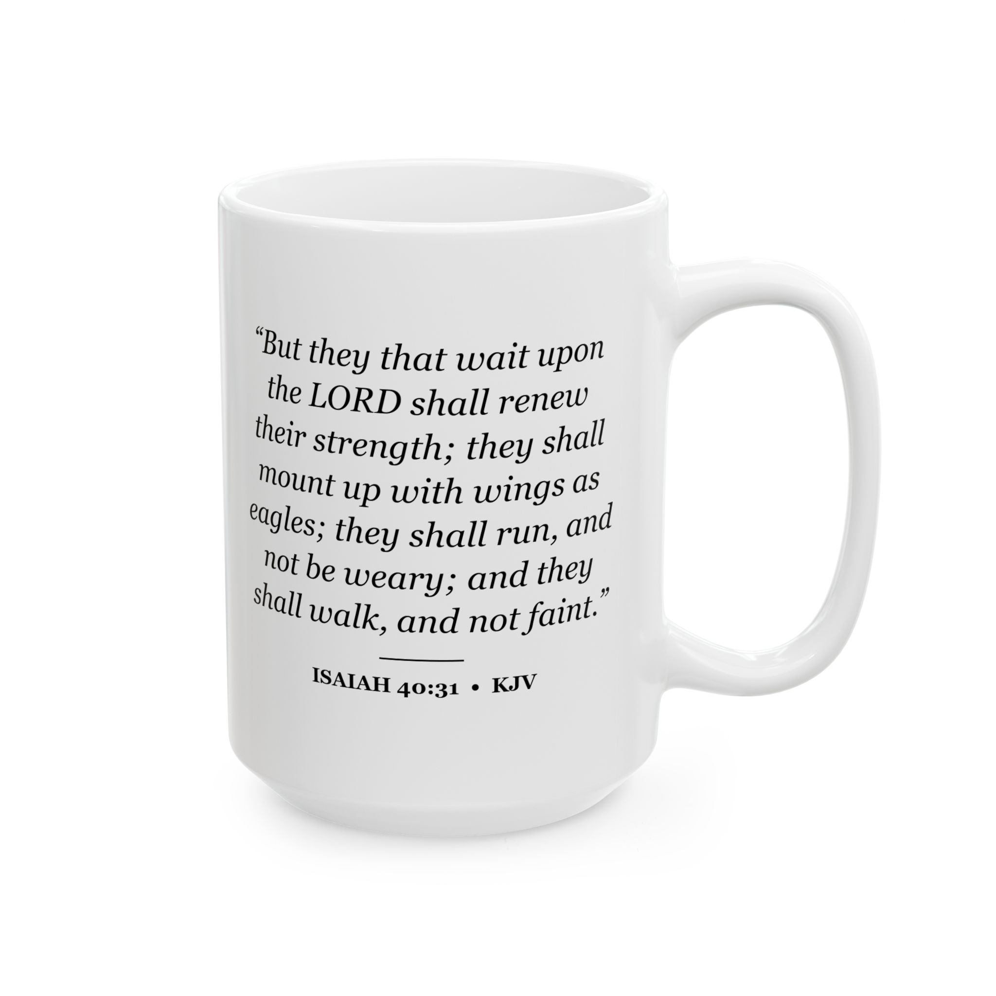 Isaiah 40:31 Bible Verse Mug – KJV Scripture Coffee Mug – 11oz/15oz Ceramic Mug - Image 8