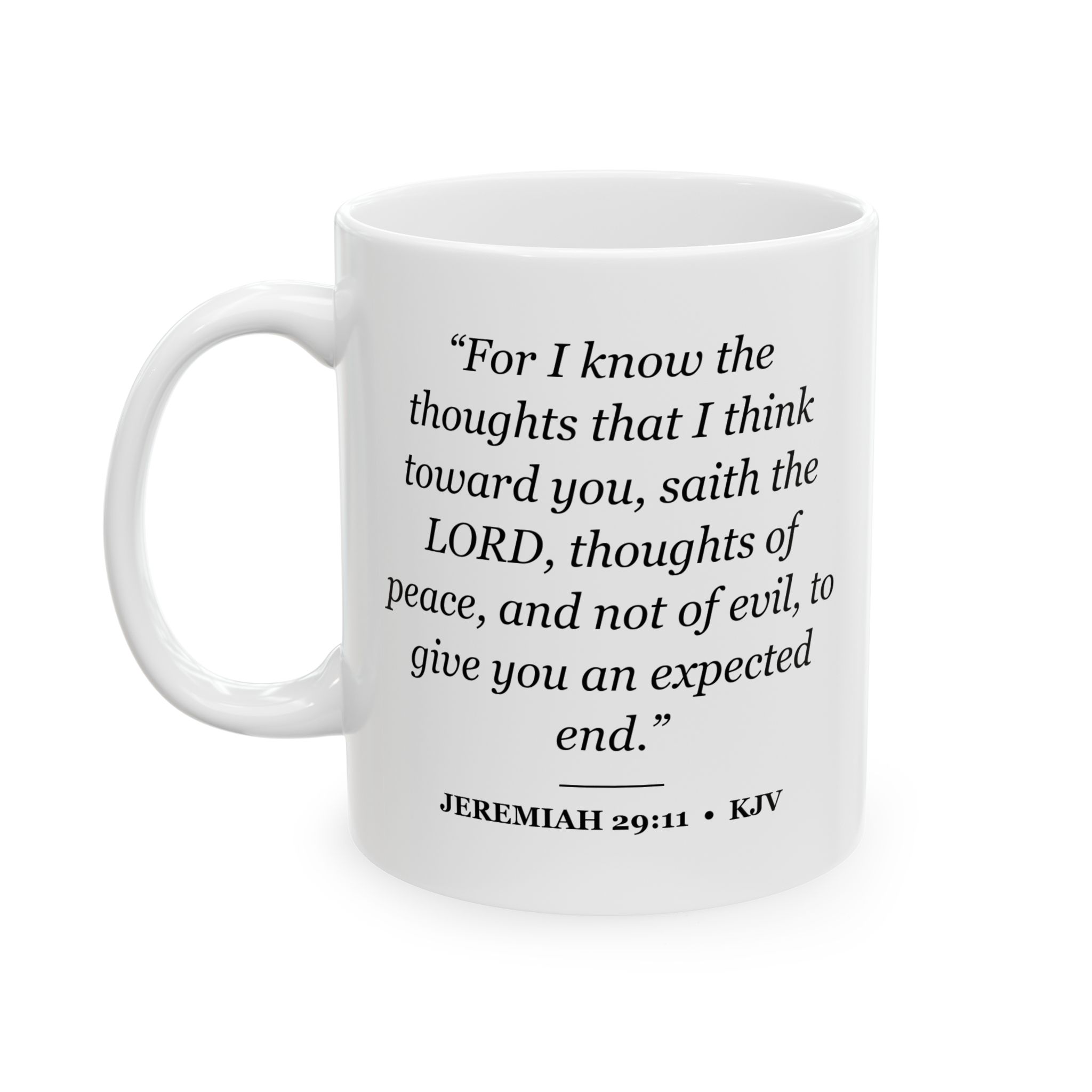 Jeremiah 29:11 Bible Verse Mug – KJV Scripture Coffee Mug – 11oz/15oz Ceramic Mug - Image 3