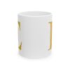 Gold Letter E Monogram Mug – Gold Initial Alphabet Coffee Mug – 11oz/15oz Ceramic Mug