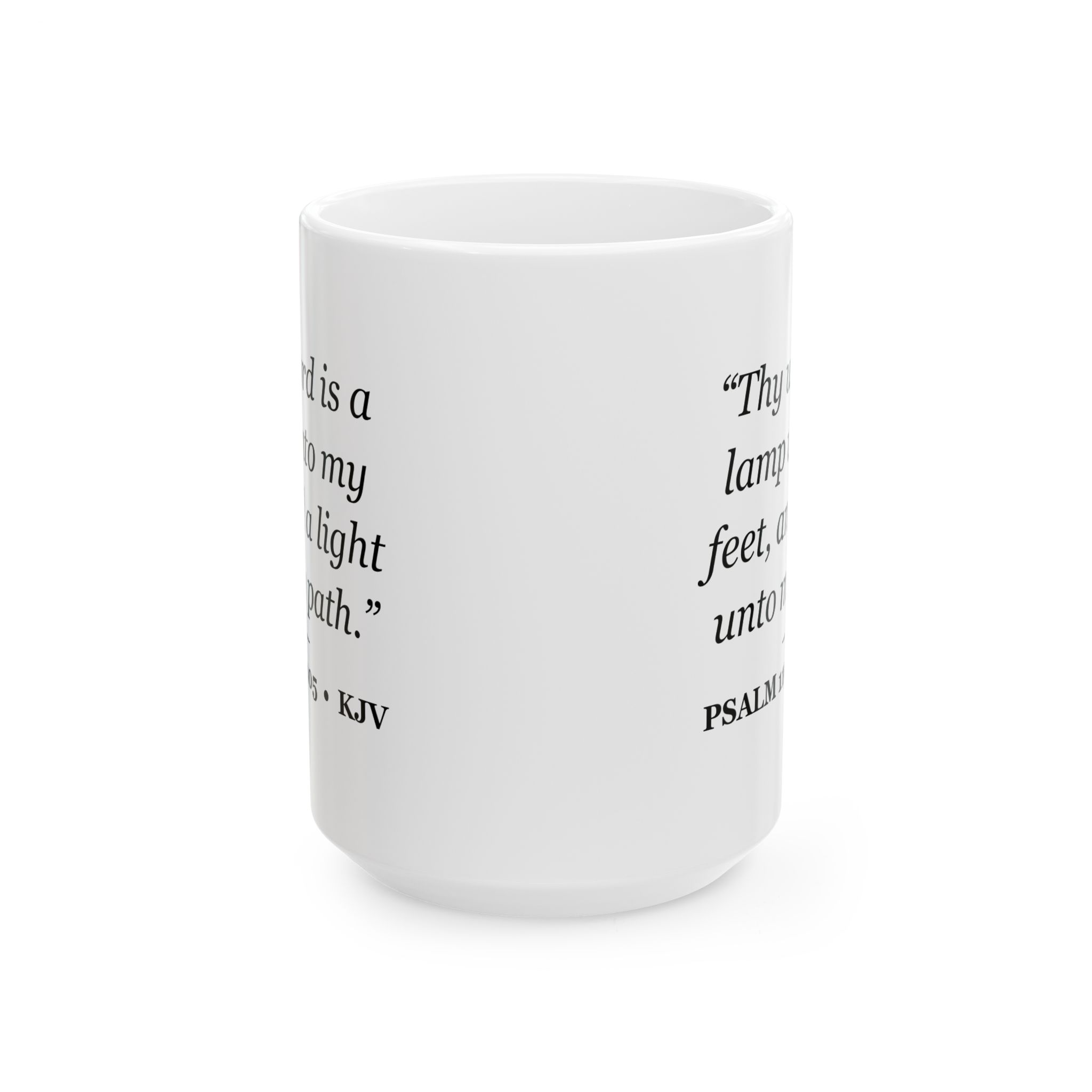 Psalm 119:105 Bible Verse Mug – KJV Scripture Coffee Mug – 11oz/15oz Ceramic Mug - Image 5