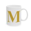 15655180944818607750_2048-1.jpeg Gold Letter M Monogram Mug – Gold Initial Alphabet Coffee Mug – 11oz/15oz Ceramic Mug