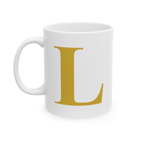 16049851928393384417_2048-1.jpeg Gold Letter L Monogram Mug – Gold Initial Alphabet Coffee Mug – 11oz/15oz Ceramic Mug