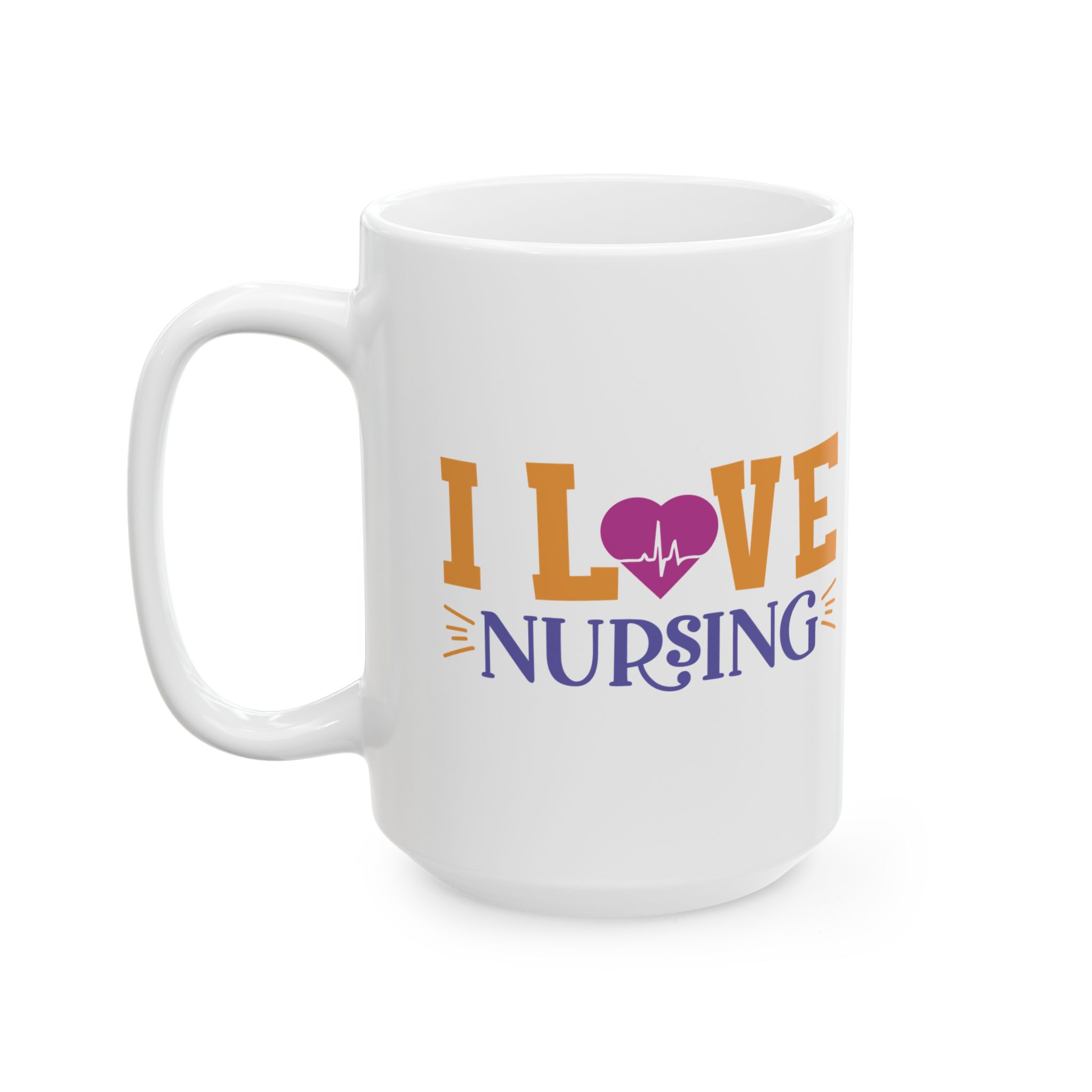 I Love Nursing – Medical Coffee Mug – 11oz/15oz Ceramic Mug - Image 8