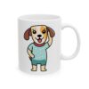 16132554715931737833_2048.jpeg Dog in Polka Dot Shirt Dog Lover Mug – Cute Cartoon Puppy Coffee Mug – 11oz/15oz Ceramic Mug