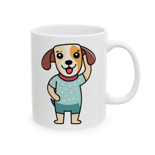 16132554715931737833_2048.jpeg Dog in Polka Dot Shirt Dog Lover Mug – Cute Cartoon Puppy Coffee Mug – 11oz/15oz Ceramic Mug