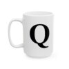 Letter Q Monogram Mug – Initial Alphabet Coffee Mug – 11oz/15oz Ceramic Mug