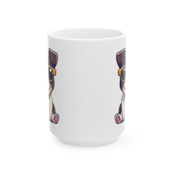 16216412100821809977_2048.jpeg Tiny Puppy with Sunglasses Dog Lover Mug – Cute Cartoon Puppy Coffee Mug – 11oz/15oz Ceramic Mug