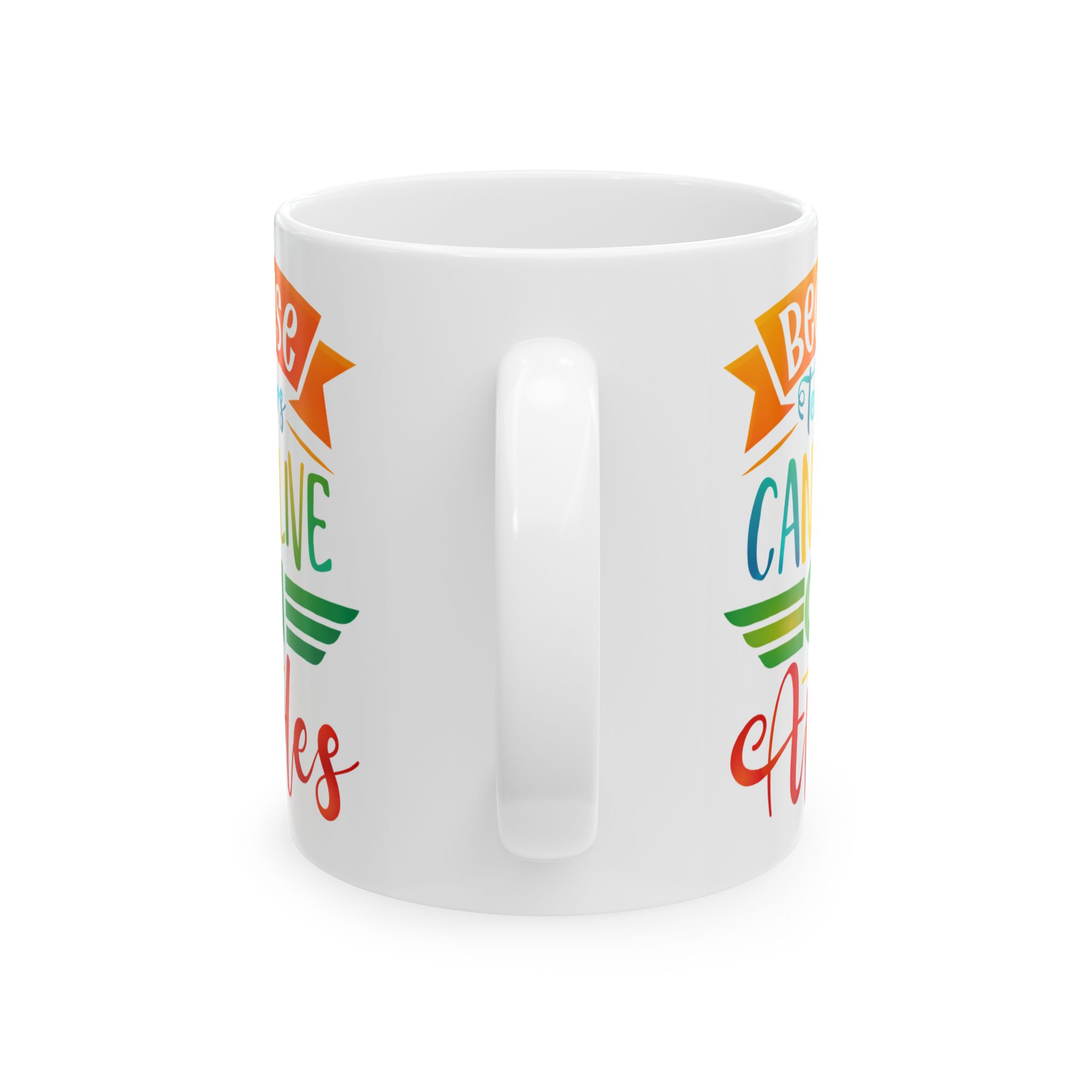 Teacher Appreciation Mug – “Because Teahers Can’t Live On Apples” Colorful Retro Coffee Quote - Image 4