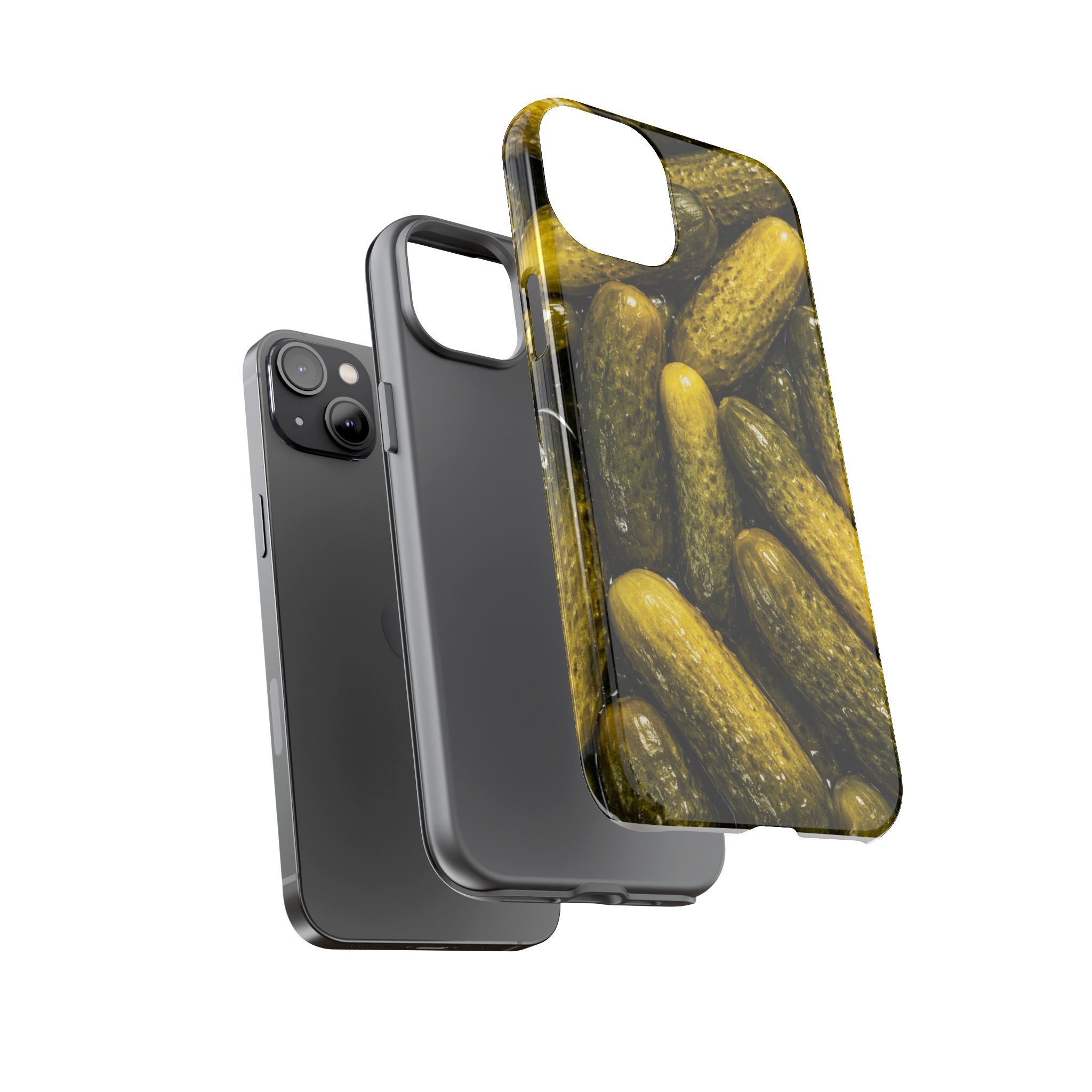 Pickle Pattern iPhone Case — Novelty Pickles Design Protective Case - Image 61