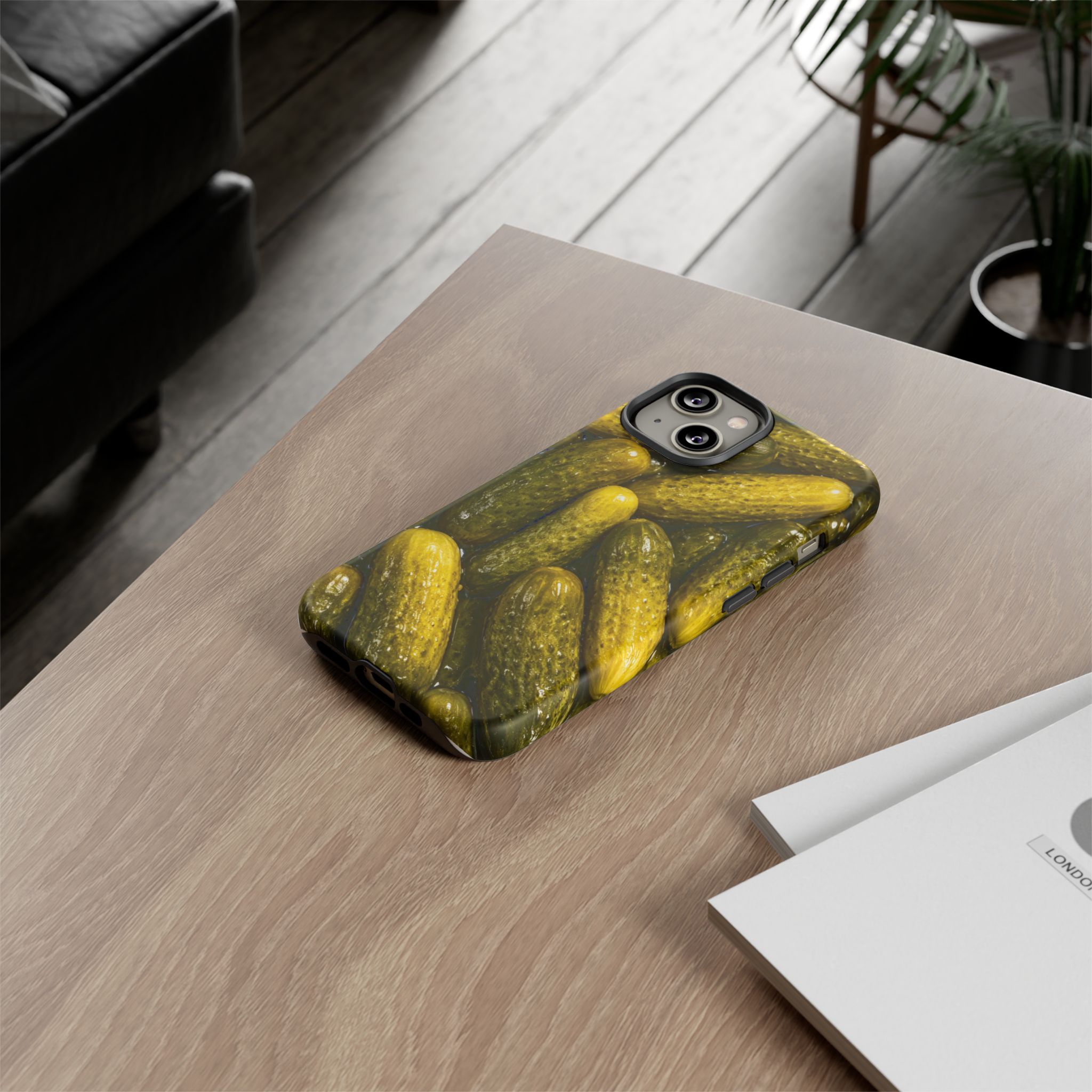 Pickle Pattern iPhone Case — Novelty Pickles Design Protective Case - Image 50