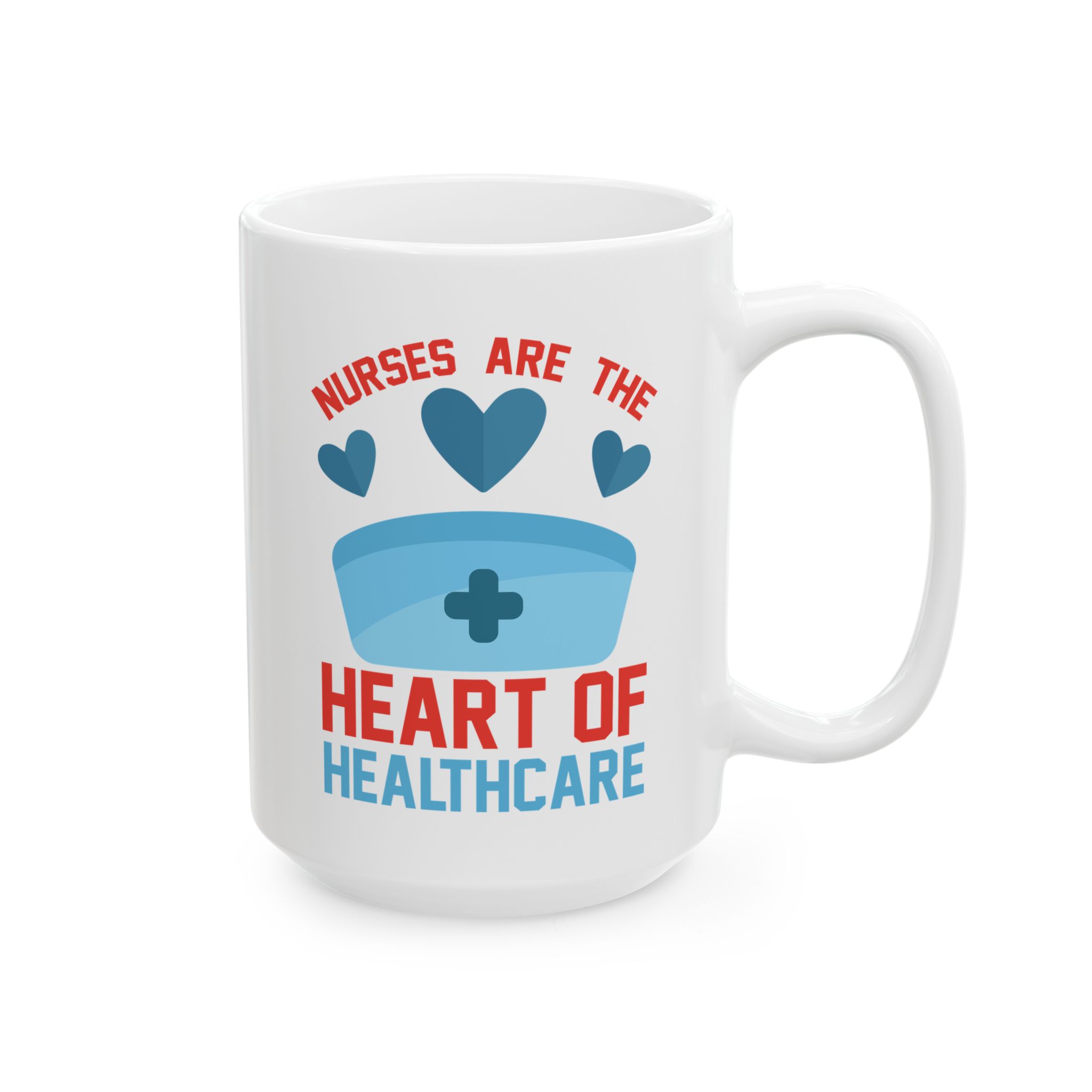 Nurses Are The Heart Of Healthcare – Medical Coffee Mug – 11oz/15oz Ceramic Mug - Image 6