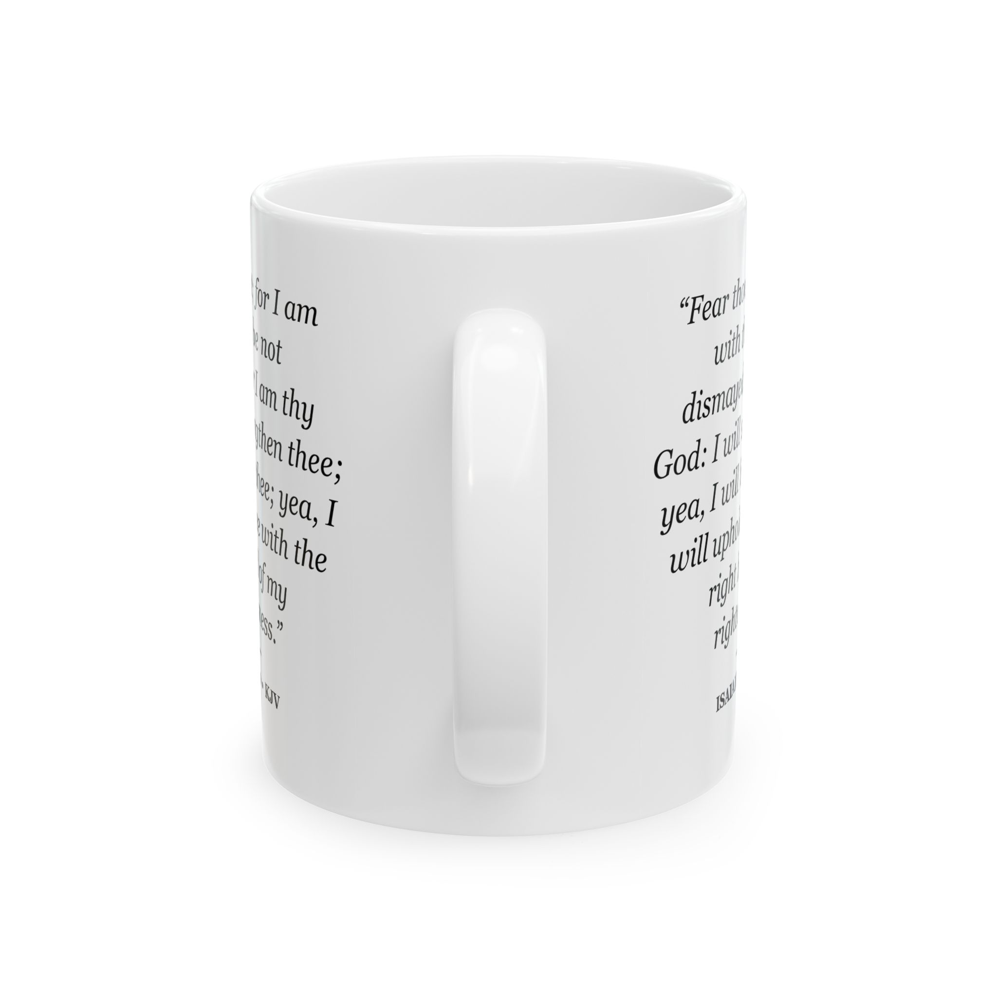 Isaiah 41:10 Bible Verse Mug – KJV Scripture Coffee Mug – 11oz/15oz Ceramic Mug - Image 3