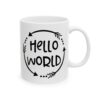 16510175250280844976_2048.jpeg Hello World Arrow Circle Mug – Funny Gift Coffee Mug – 11oz/15oz Ceramic Mug