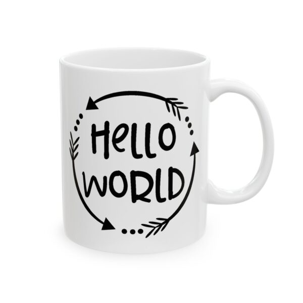 16510175250280844976_2048.jpeg Hello World Arrow Circle Mug – Funny Gift Coffee Mug – 11oz/15oz Ceramic Mug