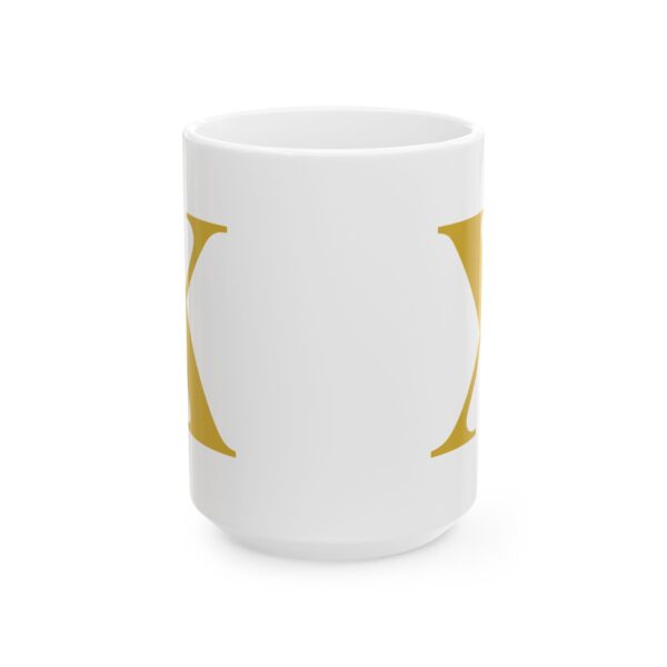 16558101087968670097_2048-1.jpeg Gold Letter X Monogram Mug – Gold Initial Alphabet Coffee Mug – 11oz/15oz Ceramic Mug