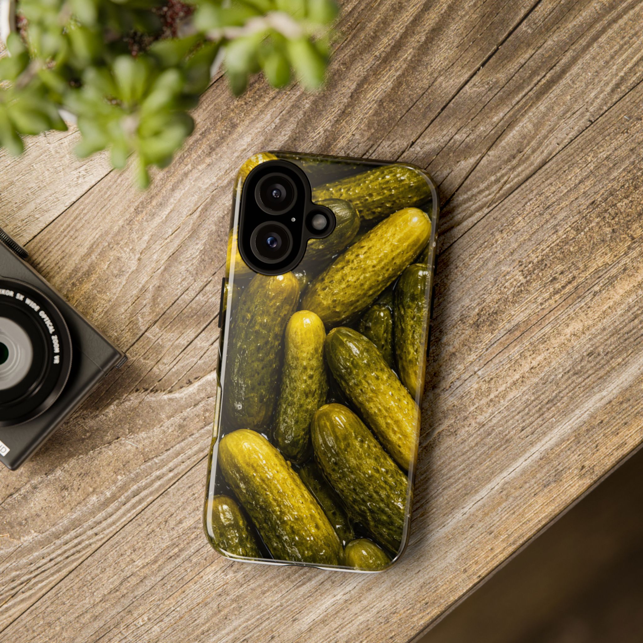 Pickle Pattern iPhone Case — Novelty Pickles Design Protective Case - Image 102