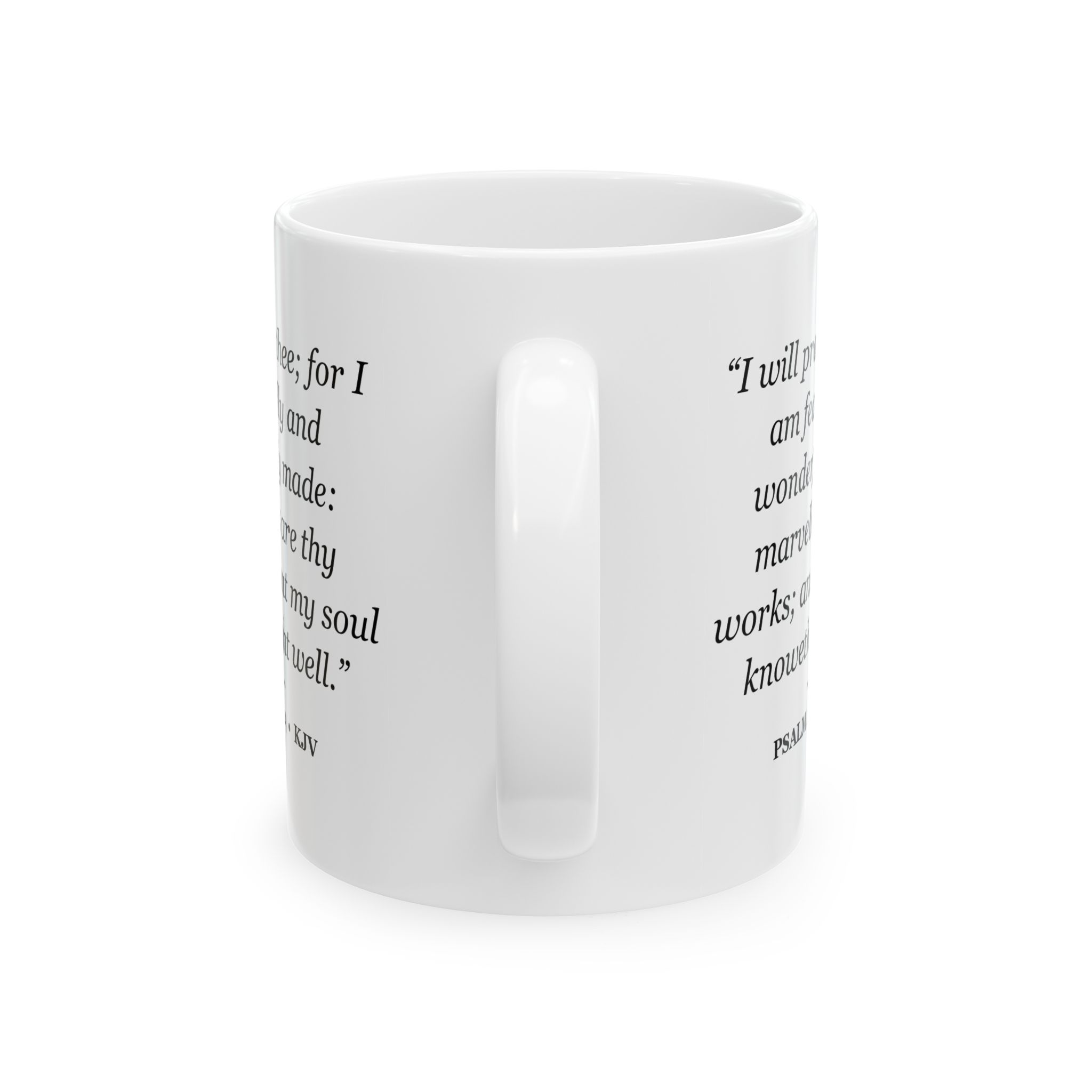 Psalm 139:14 Bible Verse Mug – KJV Scripture Coffee Mug – 11oz/15oz Ceramic Mug - Image 3