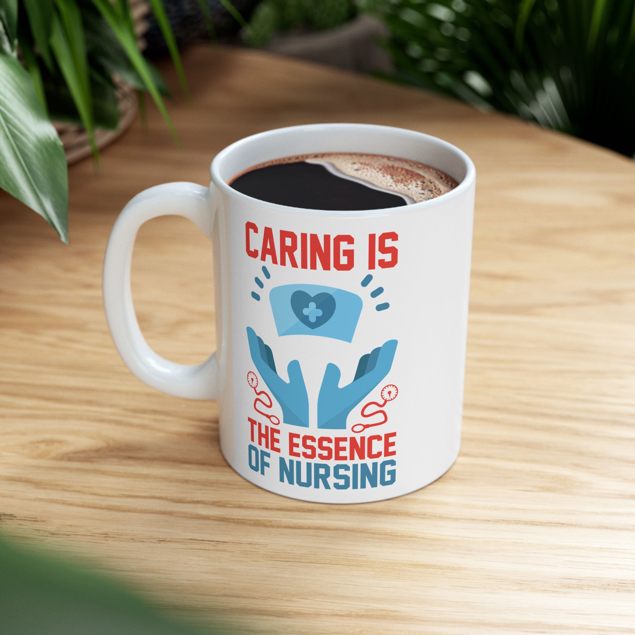 Caring Is The Essence Of Nursing – Medical Coffee Mug – 11oz/15oz Ceramic Mug - Image 5