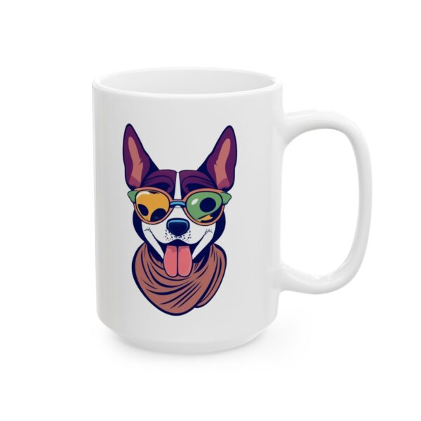 16879780742791647734_2048.jpeg Cool Dog in Sunglasses and Scarf Dog Lover Mug – Cute Cartoon Puppy Coffee Mug – 11oz/15oz Ceramic Mug
