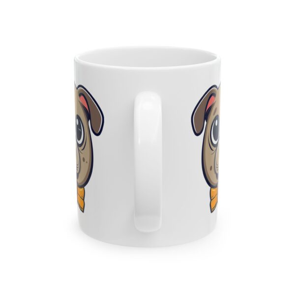 16919385536141853921_2048.jpeg Pup with Yellow Bow Tie Dog Lover Mug – Cute Cartoon Puppy Coffee Mug – 11oz/15oz Ceramic Mug