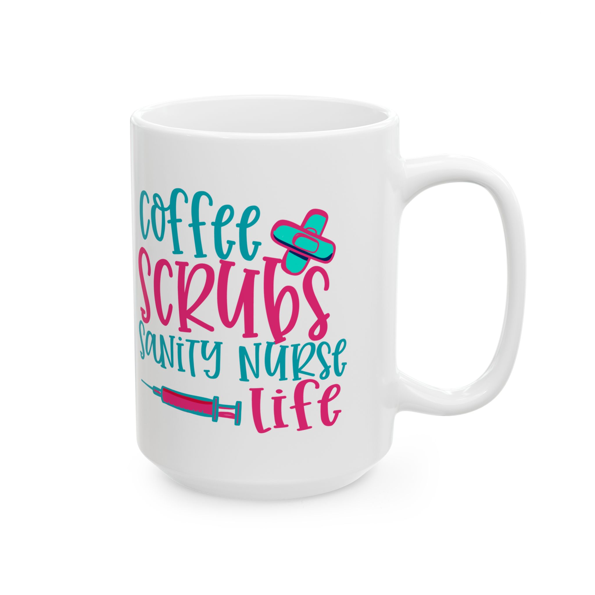 Coffee Scrubs Sanity Nurse Life – Medical Coffee Mug – 11oz/15oz Ceramic Mug - Image 6